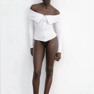 Zara Off-Shoulder White Top